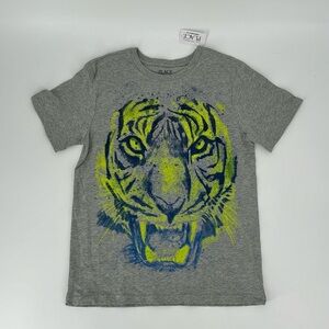 Big Boy Tiger Print Gray T-Shirt